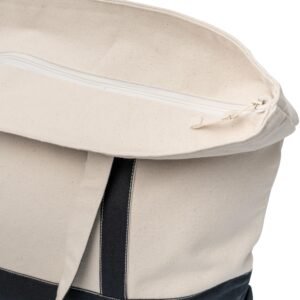 Black Extra Large Canvas Tote Bags with Zipper Sublimation Blank