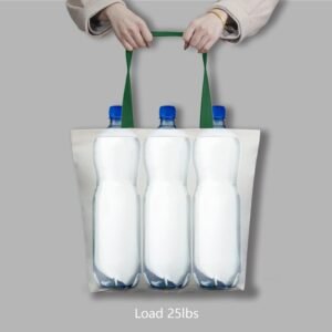 Green Nature Canvas Tote Bags with Magnetic Snap Reusable Grocery Shopping Bags Sublimation Blank