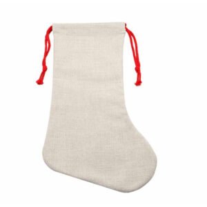 Christmas Socks Linen Solid Color Sublimation Blank