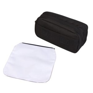 Black Large Pencil Case Cosmetic Bag Sublimation Blanks
