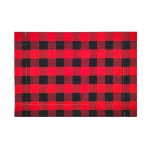 Black Red Rectangular Checkered Placemat Sublimation Blank 45cm x 30cm