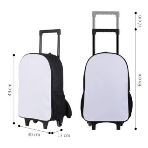 Black Backpack With Trolley Sublimation Blank