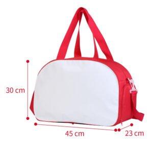 Red Separate Shoe Compartment Sports Fitness Bag