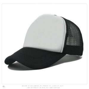 Black White Mesh Baseball Cap Trucker Hat Summer Outdoor Sun Protection LOGO Printing Wholesale