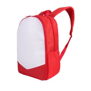 Red Triangle Backpack Zipper Student School Bag Sublimation Blank