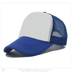 Blue White Mesh Baseball Cap Trucker Hat Summer Outdoor Sun Protection LOGO Printing Wholesale