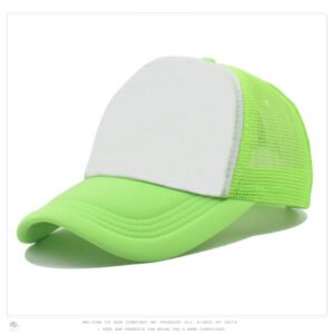 Light Green White Mesh Baseball Cap Trucker Hat Summer Outdoor Sun Protection LOGO Printing Wholesale