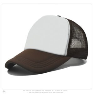 Coffee White Mesh Baseball Cap Trucker Hat Summer Outdoor Sun Protection LOGO Printing Wholesale