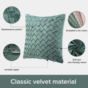 Soft Velvet Cushion Cover 40 x 40 cm - Dark Green