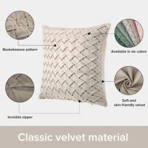 Soft Velvet Cushion Cover 40 x 40 cm - Light Grey