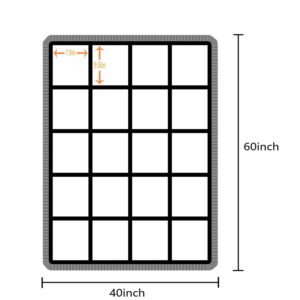 Sublimation Blank 20 Panel Blanket with Tassels