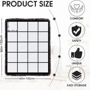 Sublimation Blank 20 Panel Blanket with Tassels