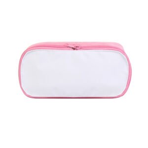 Pink Student Stationery Pencil Case Zipper Polyester For Sublimation