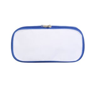 Blue Student Stationery Pencil Case Zipper Polyester For Sublimation