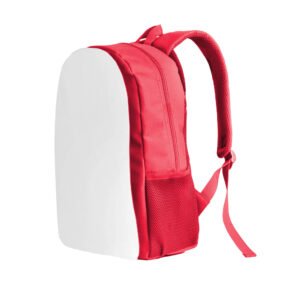 Red Backpack Zipper Student School Bag Sublimation Blank