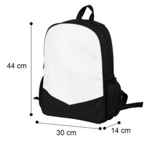 Black Triangle Backpack Zipper Student School Bag Sublimation Blank