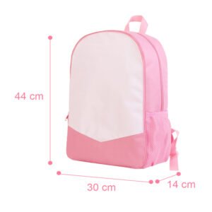 Pink Triangle Backpack Zipper Student School Bag Sublimation Blank