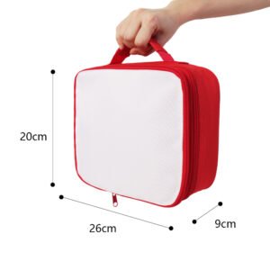 Red Lunch Bag Portable Meal Bag Sublimation Blanks