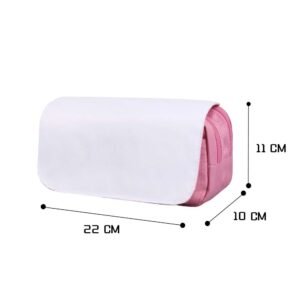 Pink Makeup Bags Toiletry Pouch with Removable Flap for Sublimation