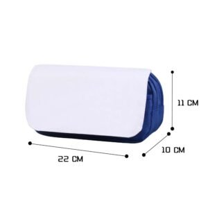 Blue Makeup Bags Toiletry Pouch with Removable Flap for Sublimation