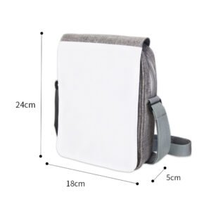 Grey Removable Velcro Flap Shoulder Bag