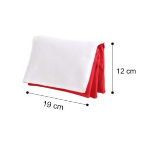 Red Three-layer Large Pencil Case With Flap Zipper For Sublimation