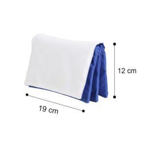 Blue Three-layer Large Pencil Case With Flap Zipper For Sublimation
