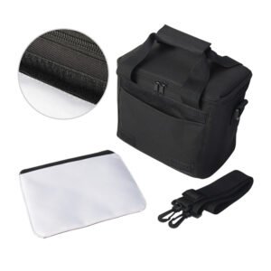 Black Insulation Refrigeration Meal Bag Detachable Shoulder Strap Sublimation Blanks