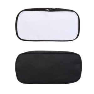 Black Student Stationery Pencil Case Zipper Polyester For Sublimation
