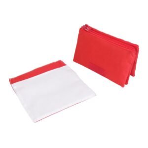 Red Three-layer Large Pencil Case With Flap Zipper For Sublimation