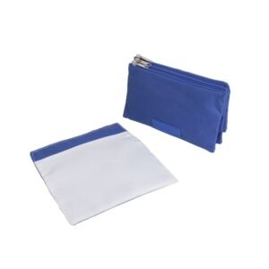 Blue Three-layer Large Pencil Case With Flap Zipper For Sublimation