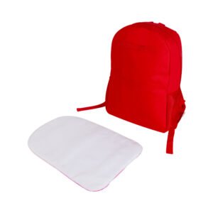 Red Backpack Zipper Student School Bag Sublimation Blank