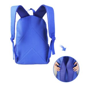 Blue Triangle Backpack Zipper Student School Bag Sublimation Blank