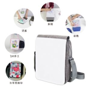 Grey Removable Velcro Flap Shoulder Bag