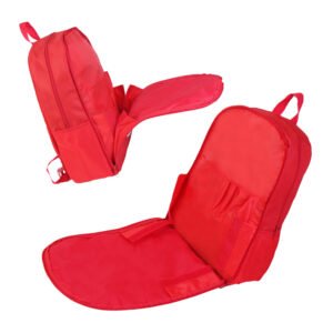 Red Triangle Backpack Zipper Student School Bag Sublimation Blank