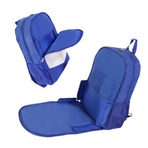 Blue Triangle Backpack Zipper Student School Bag Sublimation Blank