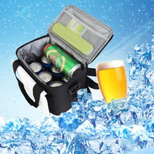 Black Insulation Refrigeration Meal Bag Detachable Shoulder Strap Sublimation Blanks