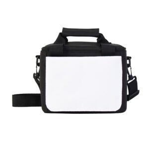 Black Insulation Refrigeration Meal Bag Detachable Shoulder Strap Sublimation Blanks