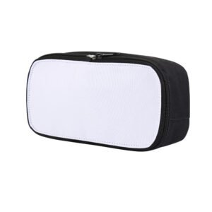 Black Student Stationery Pencil Case Zipper Polyester For Sublimation