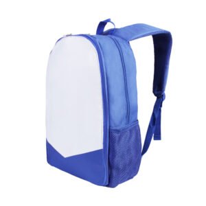 Blue Triangle Backpack Zipper Student School Bag Sublimation Blank