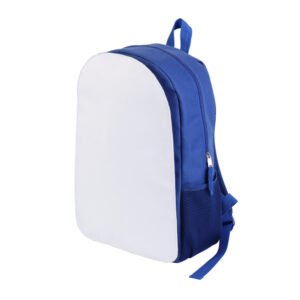 Blue Backpack Zipper Student School Bag Sublimation Blank