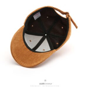 Corduroy Solid Color Baseball Cap Curved Brim Warm For Autumn And Winter Wholesale